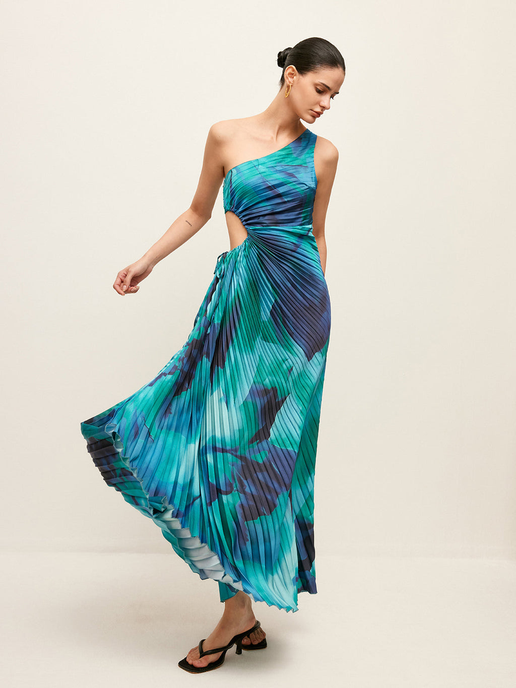 One Shoulder Side Cutout Maxi Dress — Svelte Chic