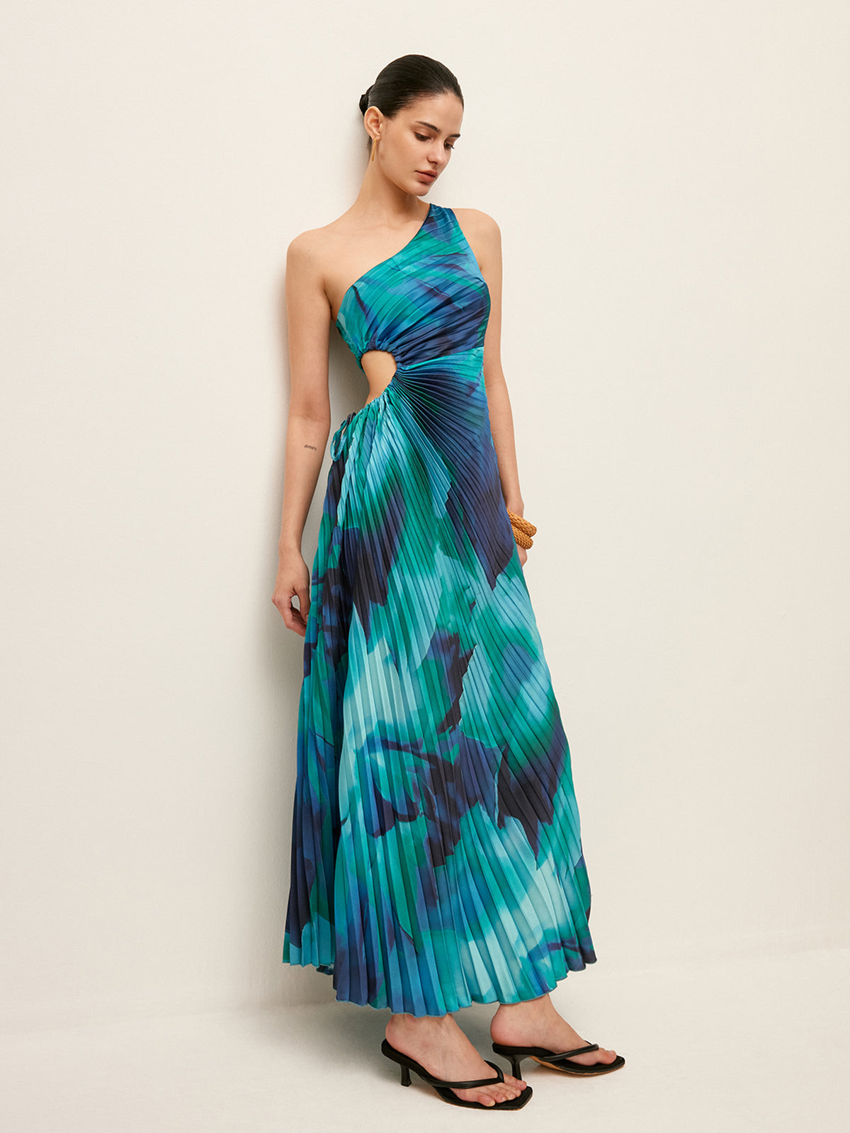 One Shoulder Side Cutout Maxi Dress — Svelte Chic