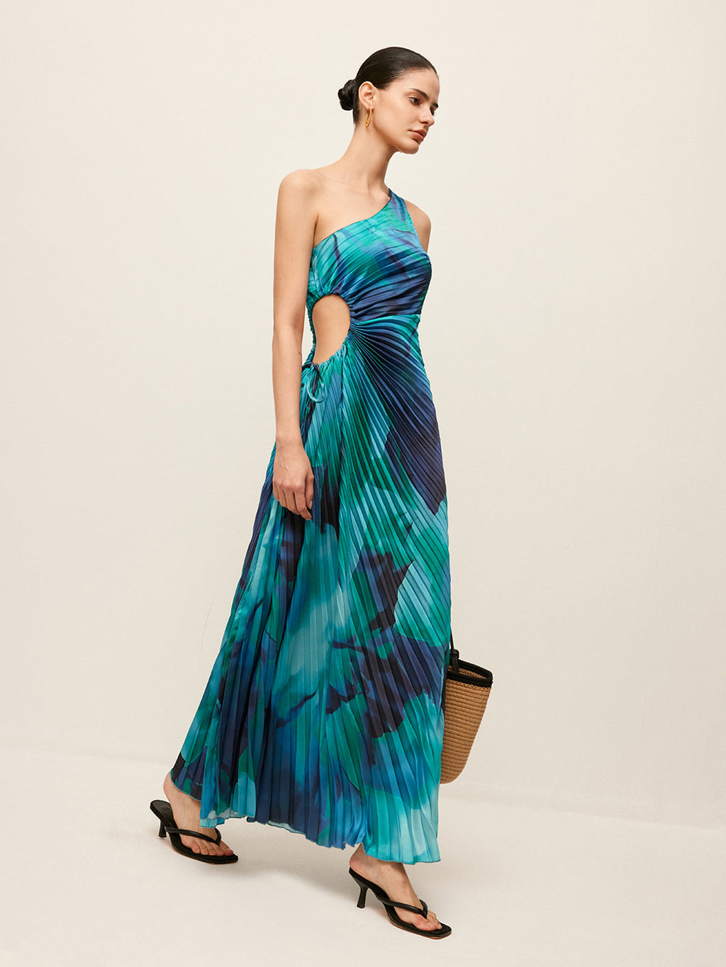 One Shoulder Side Cutout Maxi Dress — Svelte Chic