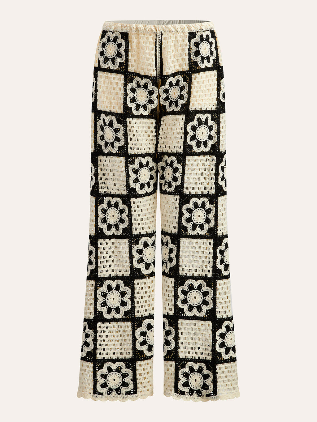 Floral Crochet Top and Trouser Set — Svelte Chic