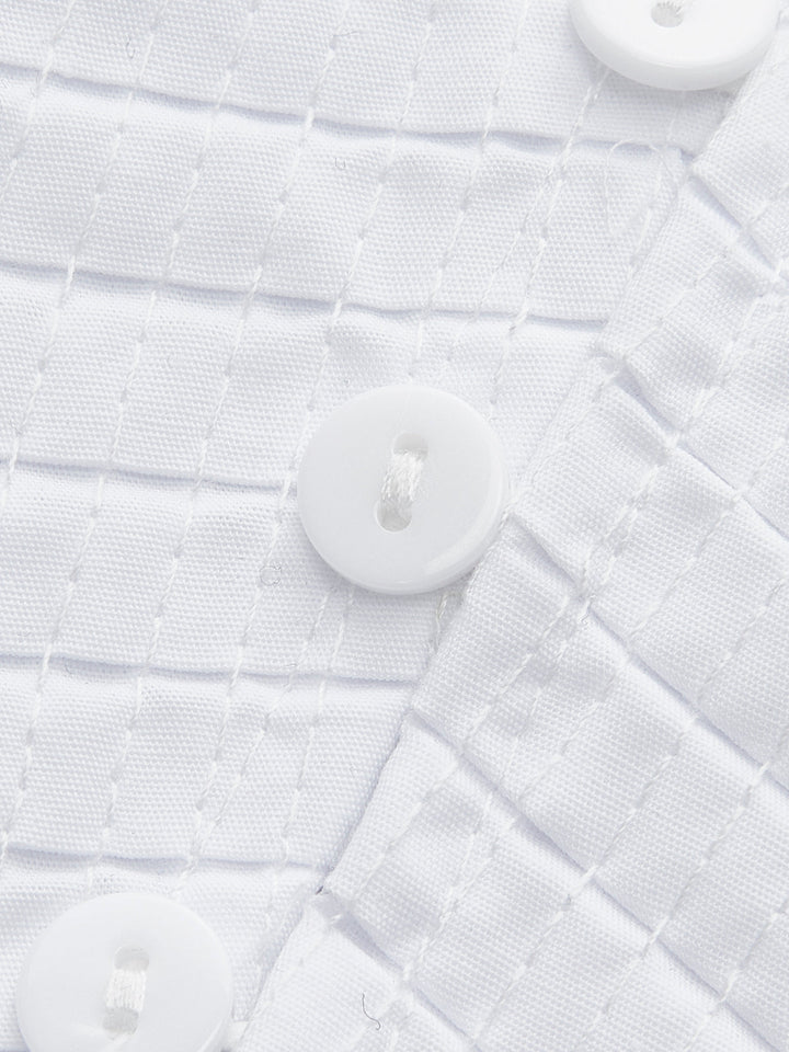 Şık Fırfırlı V Yaka Üst, Şık Düğme Detaylarıyla