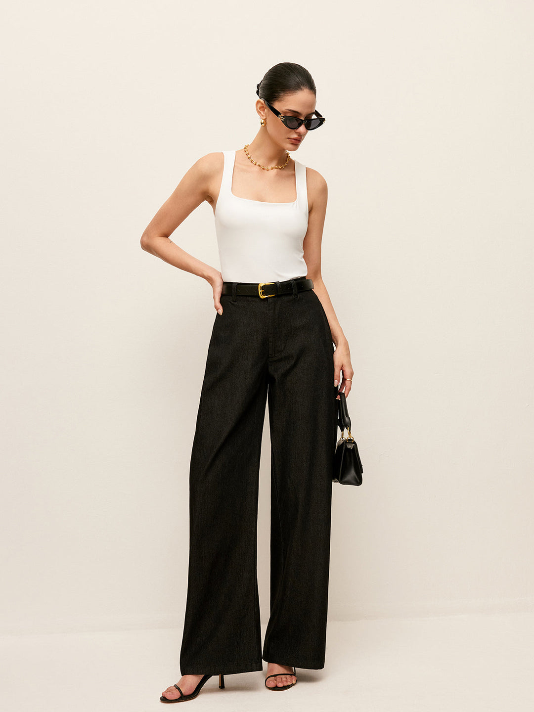 Şık Orta Bel Pantolon - Pratik Cepler - Kemere Gerek Yok!