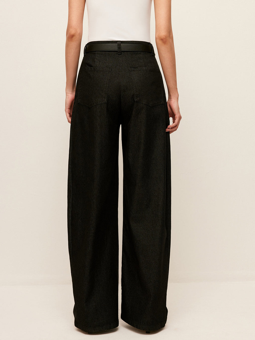 Mid Waist Denim Trousers — Svelte Chic