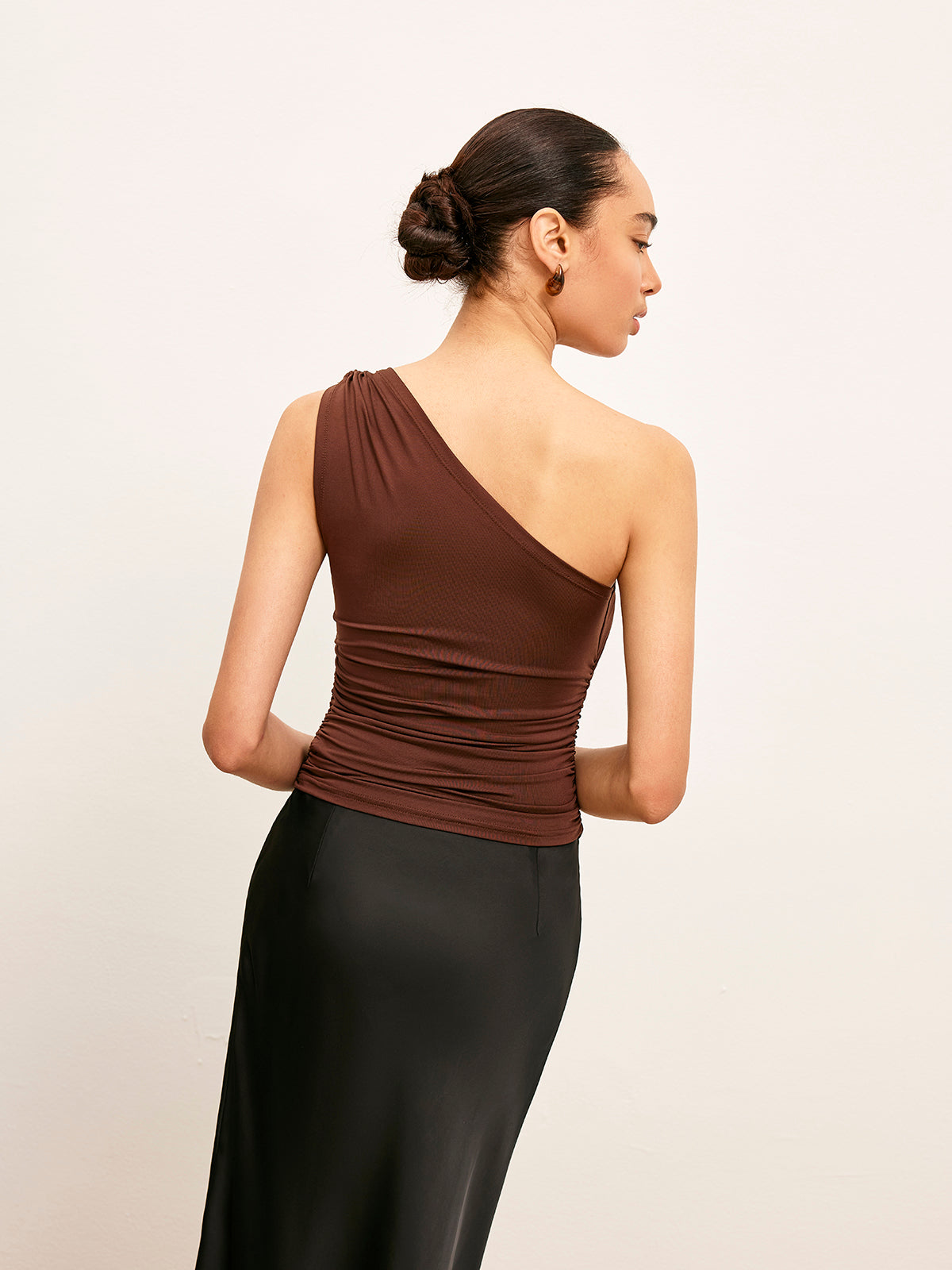 One Shoulder Metal Detail Top — Svelte Chic