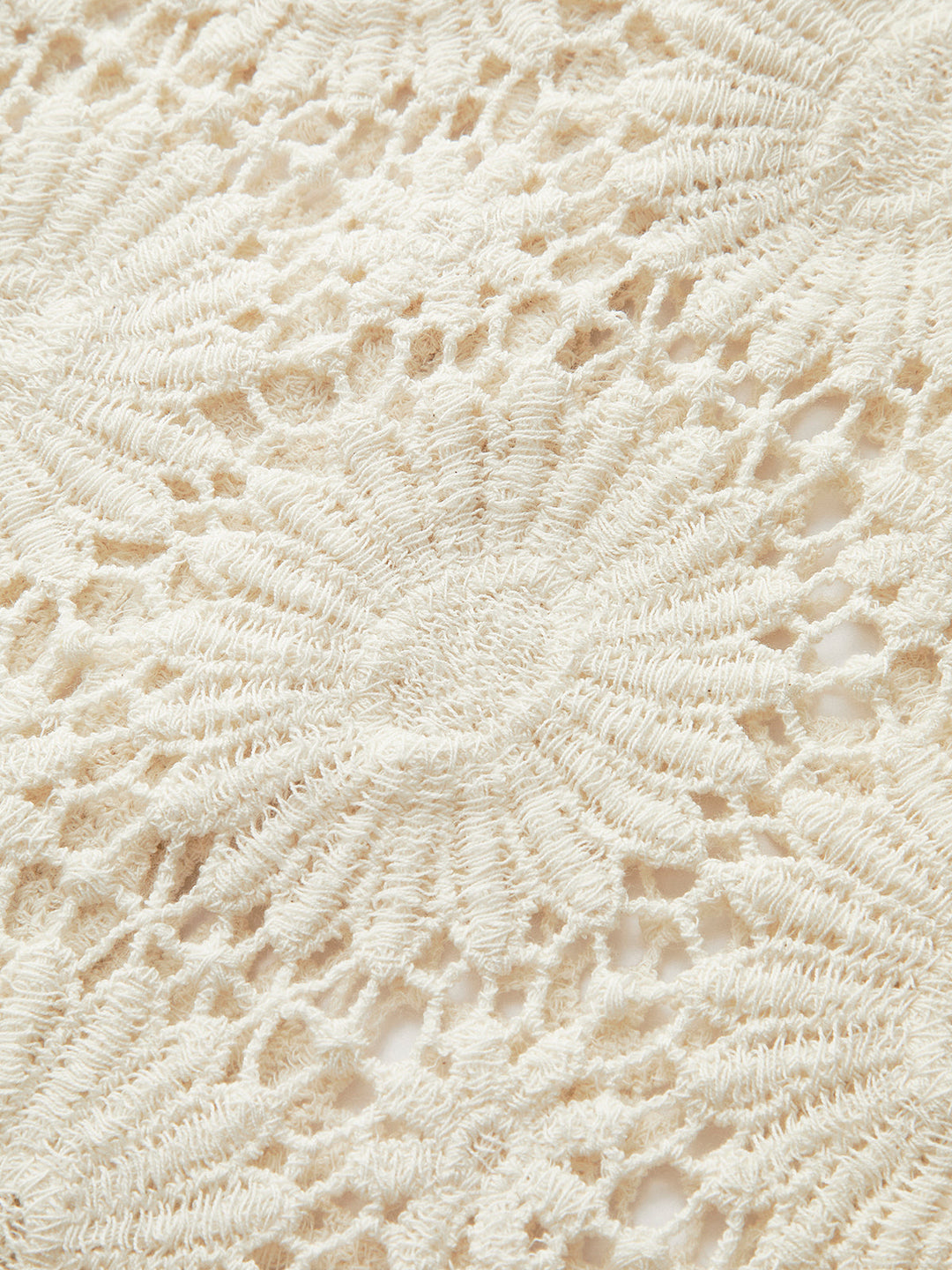 Şık Kroşe Çiçekli Düğmeli Hırka