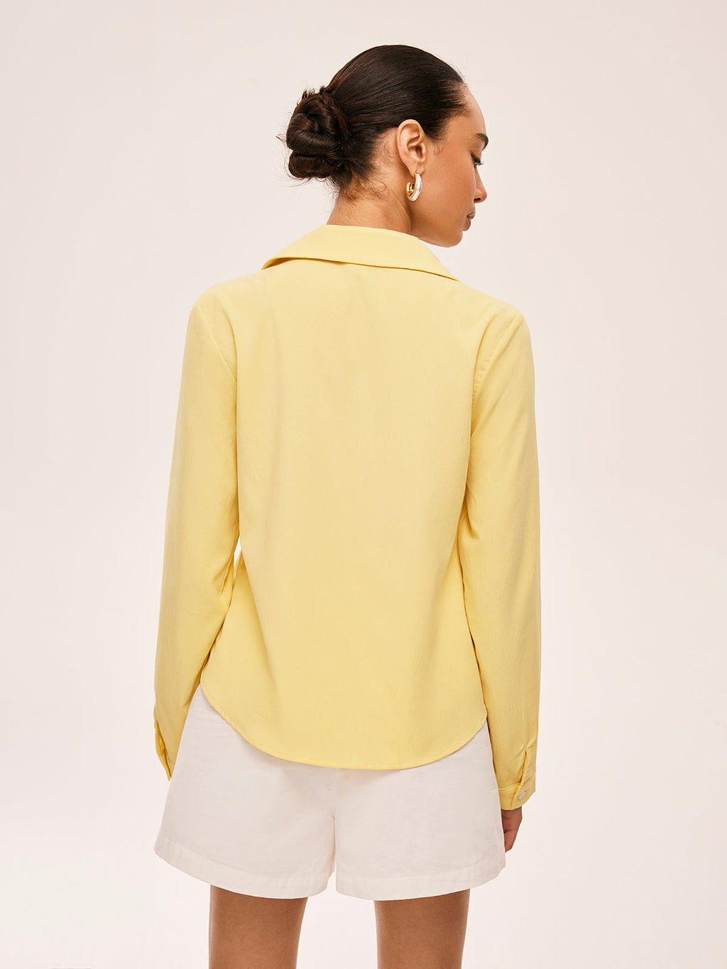 Collared Bow Front Blouse — Svelte Chic