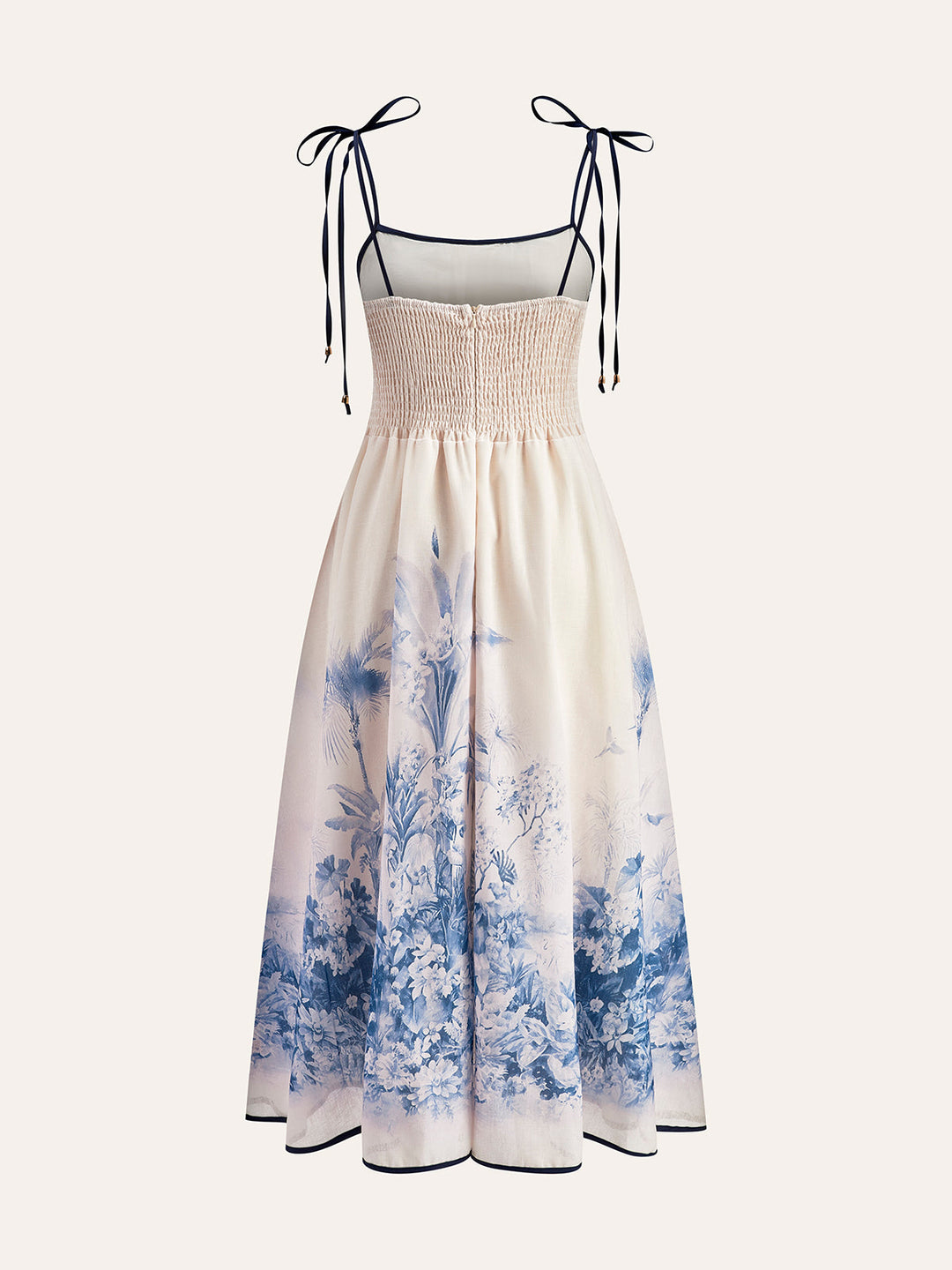 Şık Renk Bloklu Çiçekli Elbise ile Moda Kravat Askılar