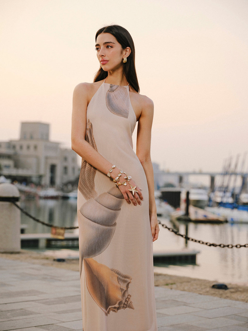 Mesh Halter Backless Maxi Dress — Svelte Chic
