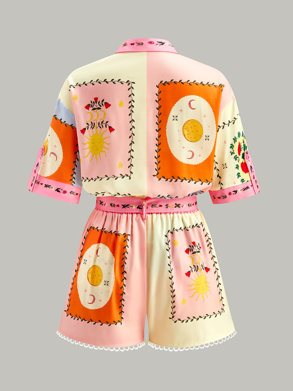Belted Floral Shorts Set — Svelte Chic