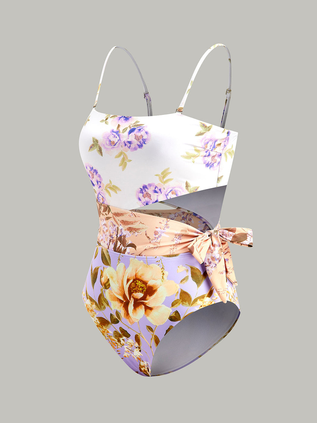 Floral Bow Cutout Swimsuit — Svelte Chic