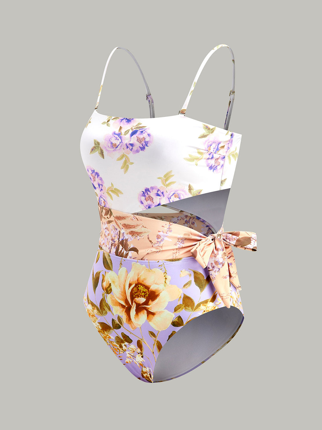 Şık Kesim Detaylı Fiyonklu Spagetti Askılı Tek Parça Mayo