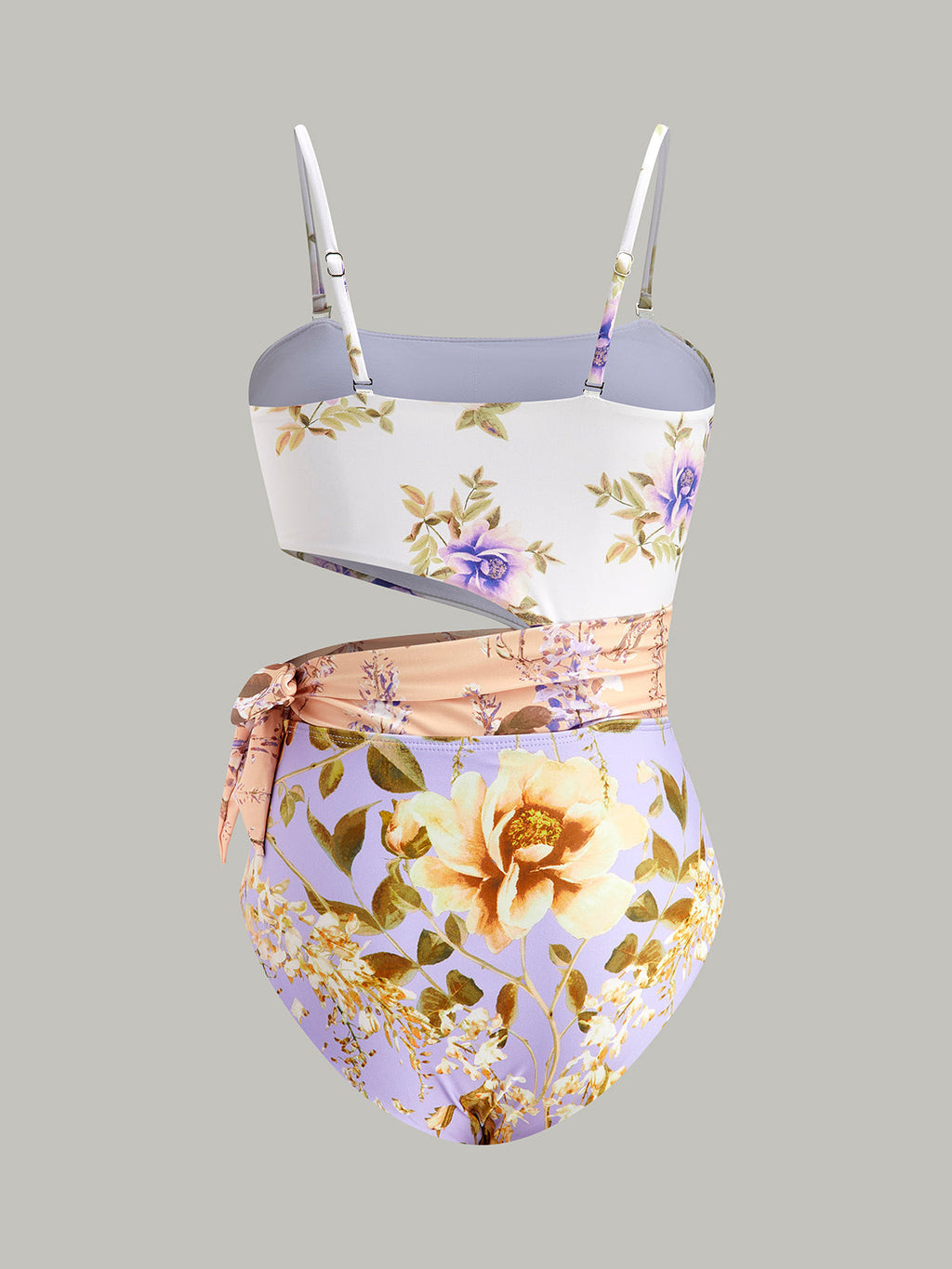 Floral Bow Cutout Swimsuit — Svelte Chic