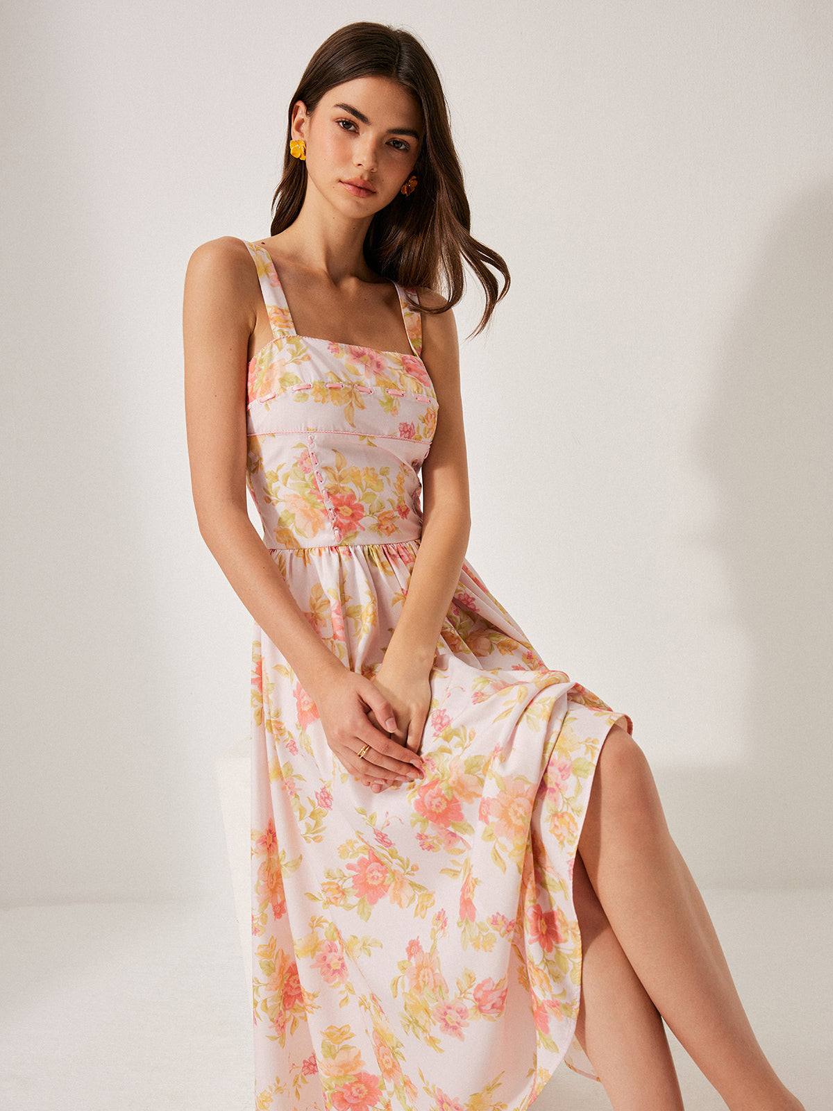 Floral A-Line Dress — Svelte Chic