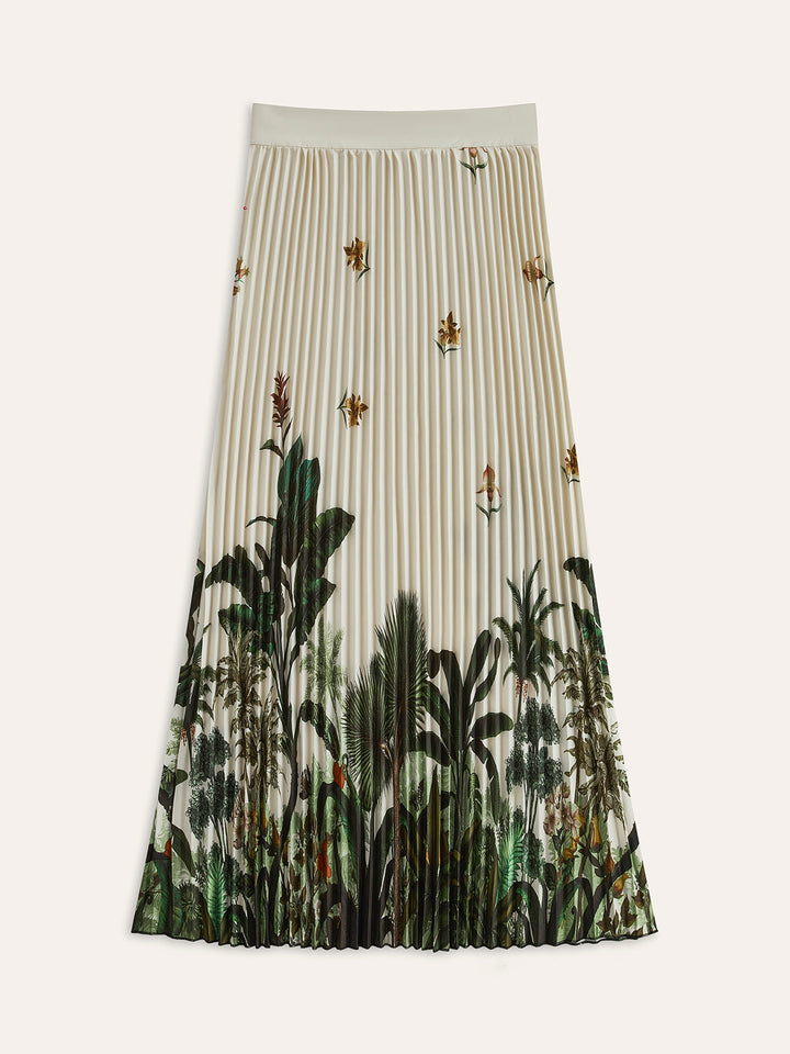 Şık Bohem Tarzı Orta Bel Oversize Vual Etek Fermuar Detaylı