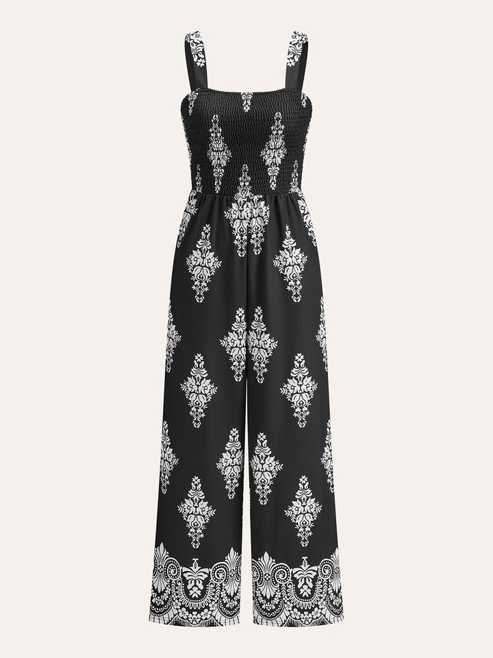 Büyüleyici Pileli Çiçek Desenli Tulum ile Zahmetsiz Şıklık