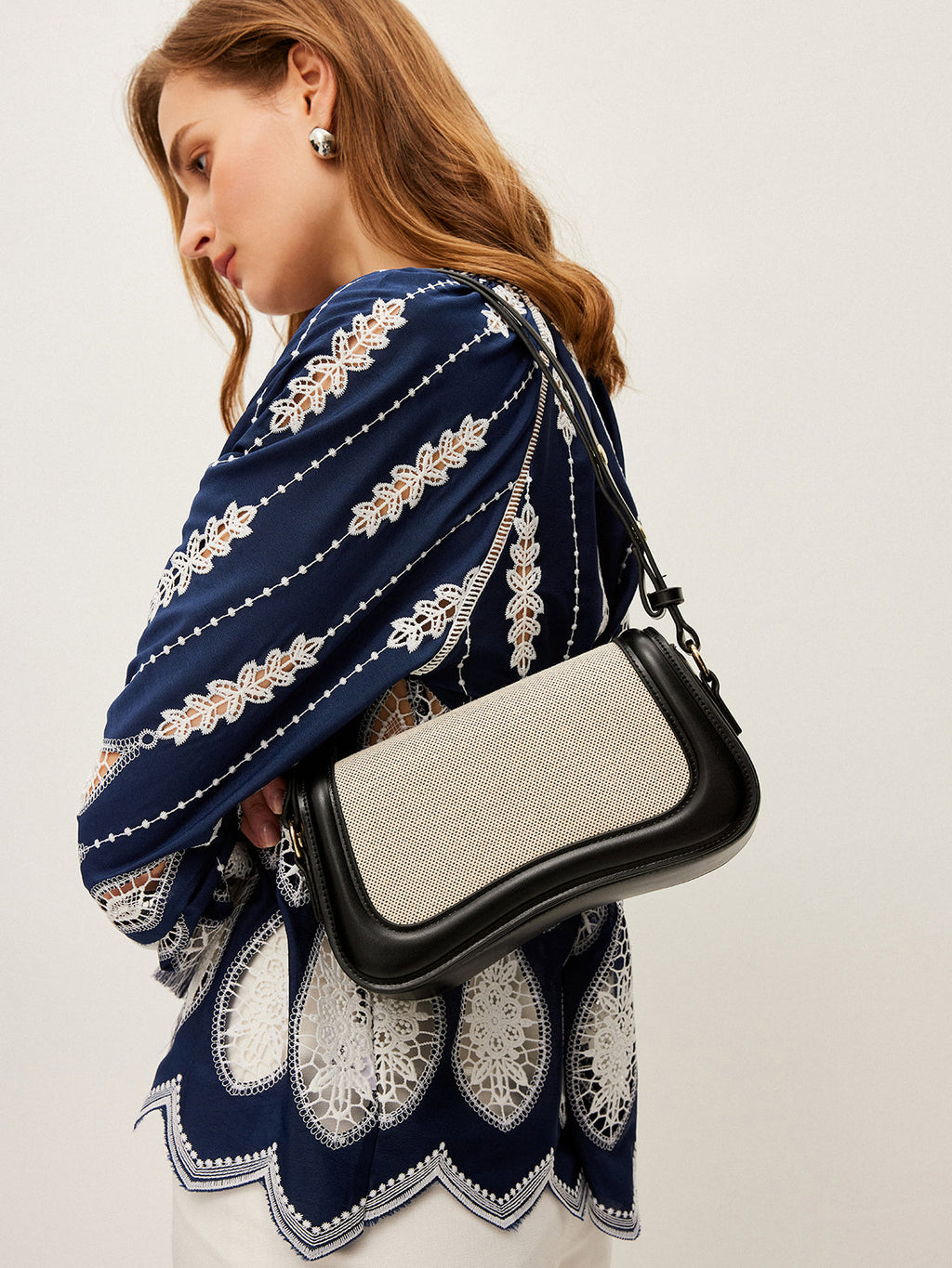 Two Tone Adjustable Strap Bag — Svelte Chic