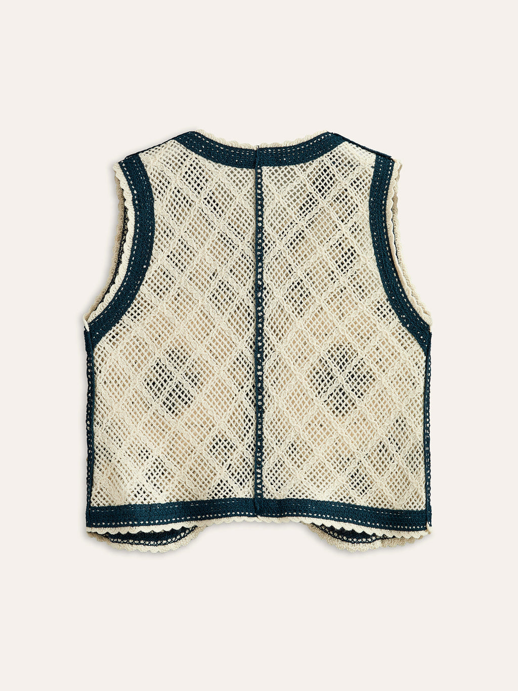 Embroidered Crochet Knit Vest — Svelte Chic