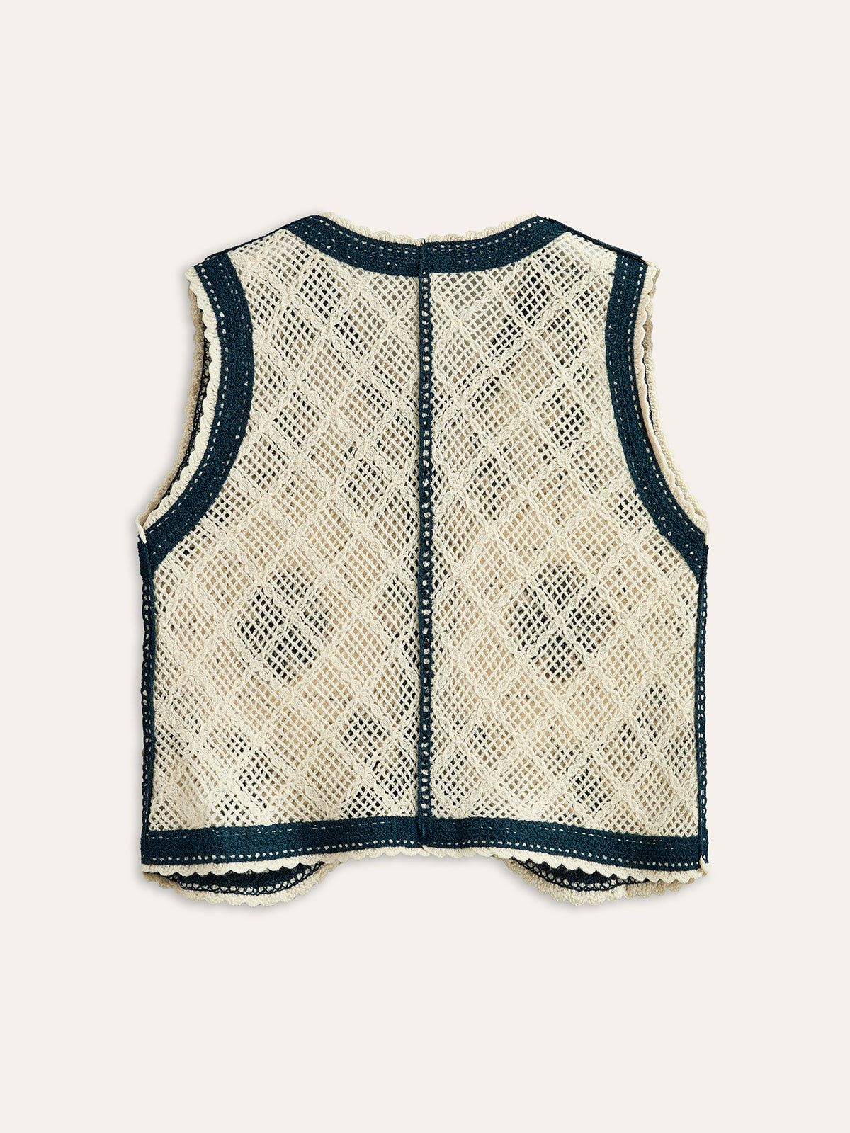 Embroidered Crochet Knit Vest — Svelte Chic
