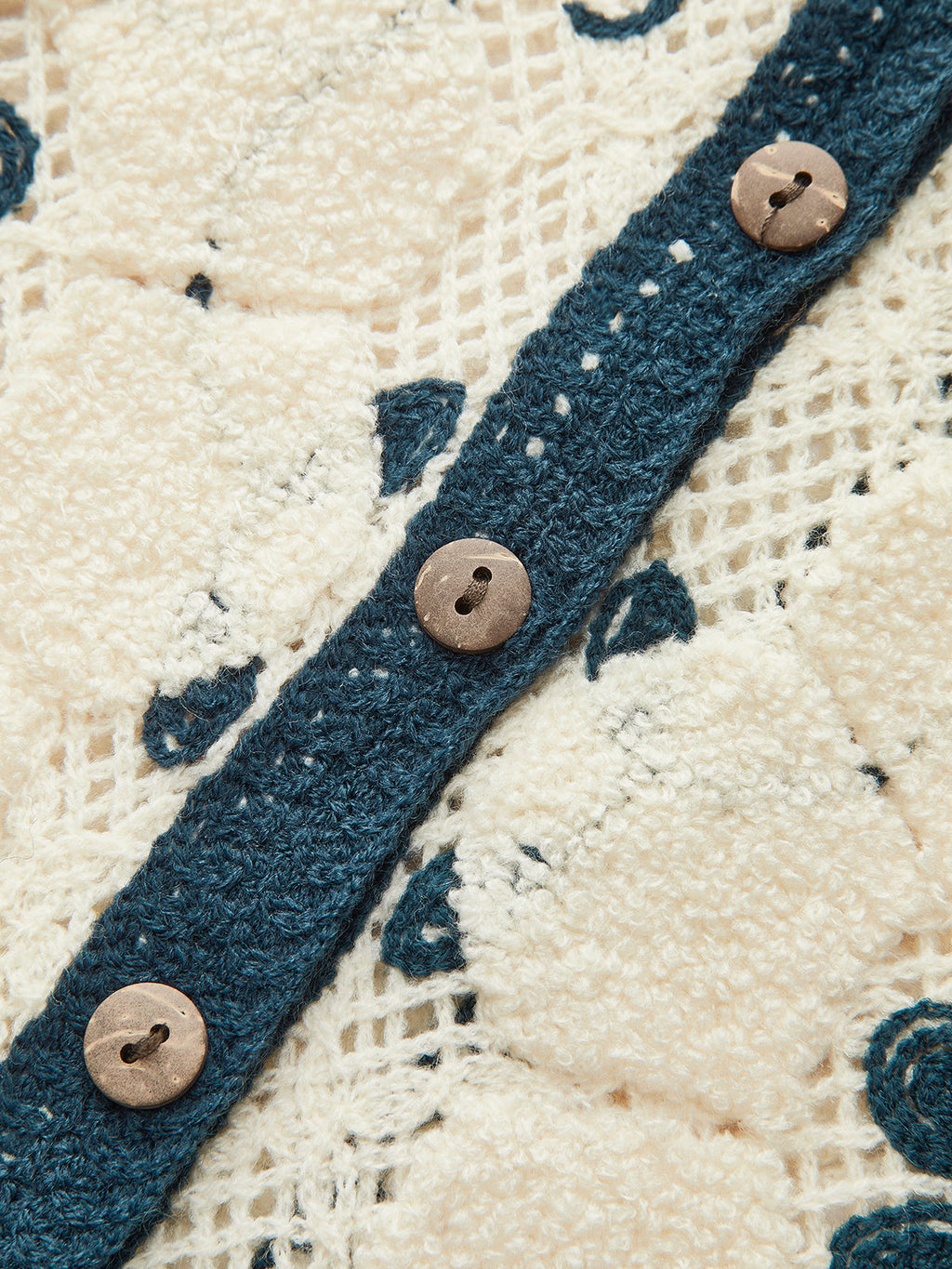 Embroidered Crochet Knit Vest — Svelte Chic