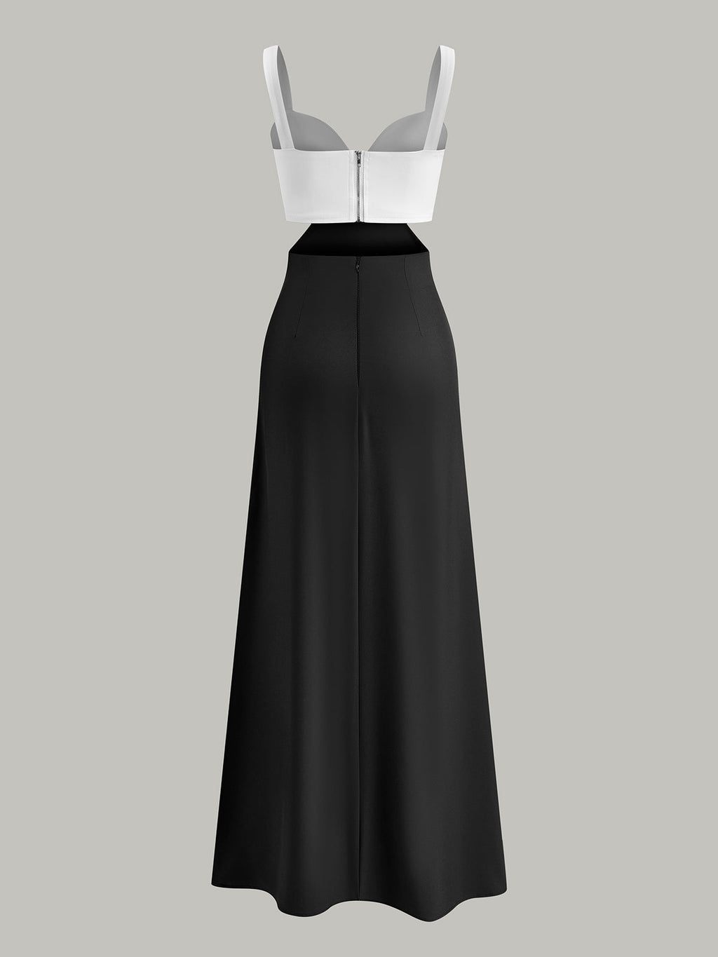 Colour Block Cutout Waist Maxi Dress — Svelte Chic