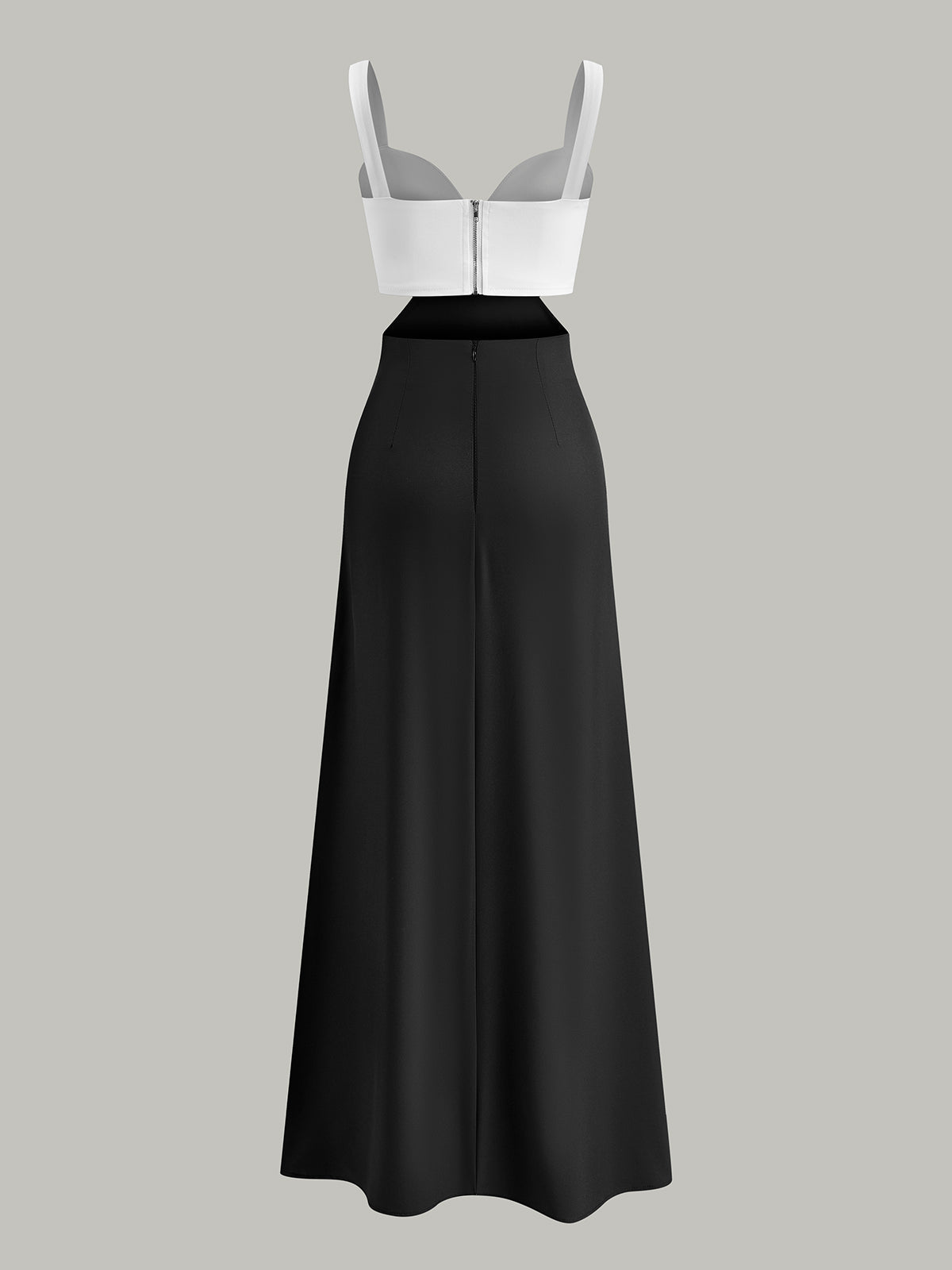 Colour Block Cutout Waist Maxi Dress — Svelte Chic