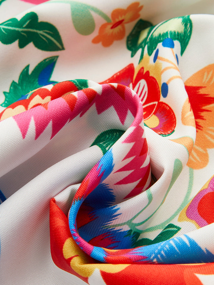 Çiçekli Şık Kuşaklı Harika Askılı Elbise