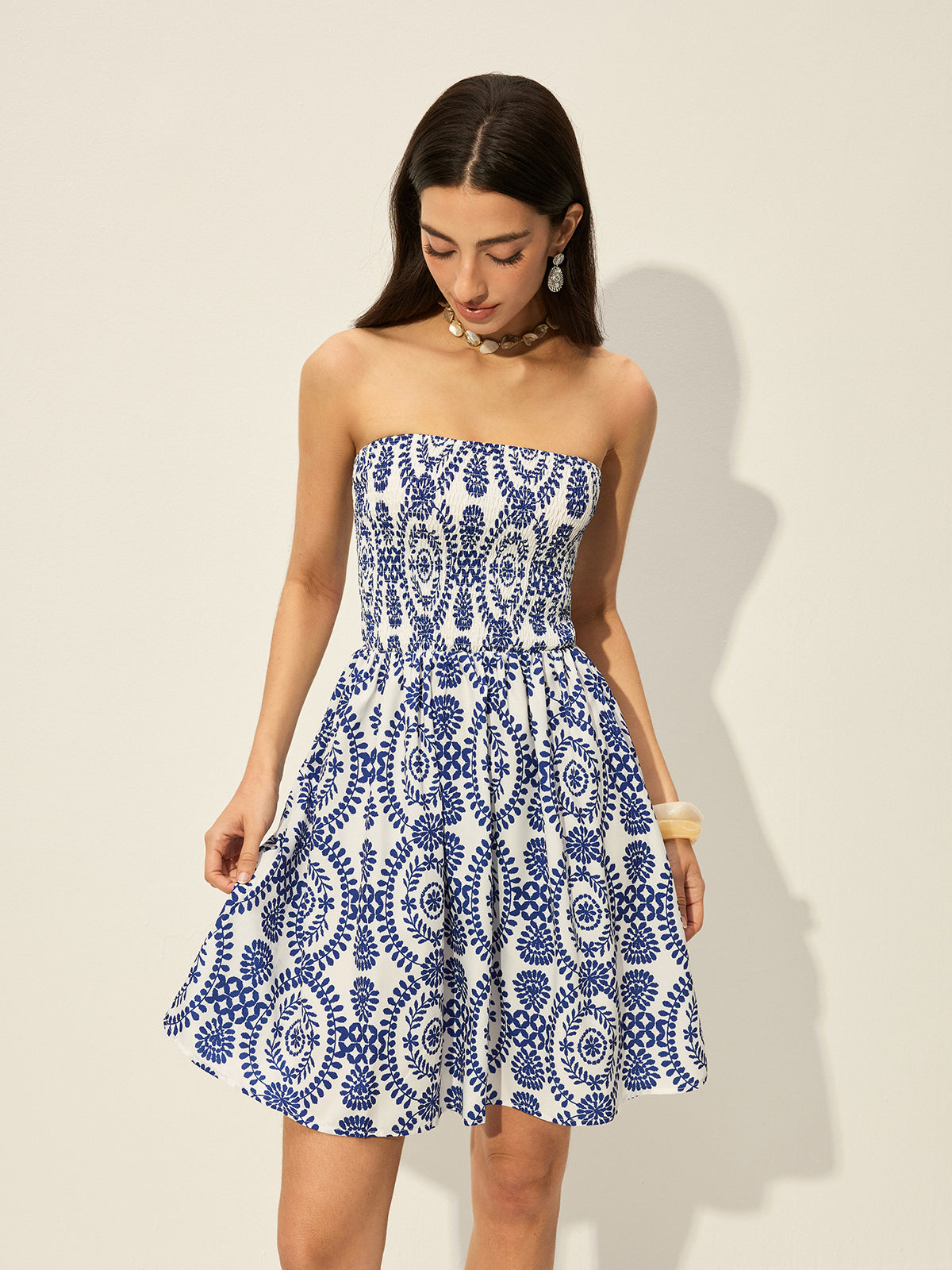 Strapless Floral Mini Dress — Svelte Chic