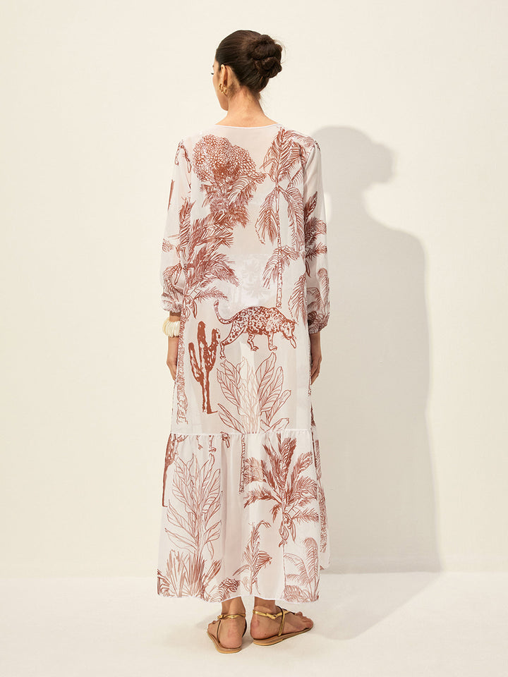 Şık Çiçek Desenli Maxi Etek ile Rahat Tarz