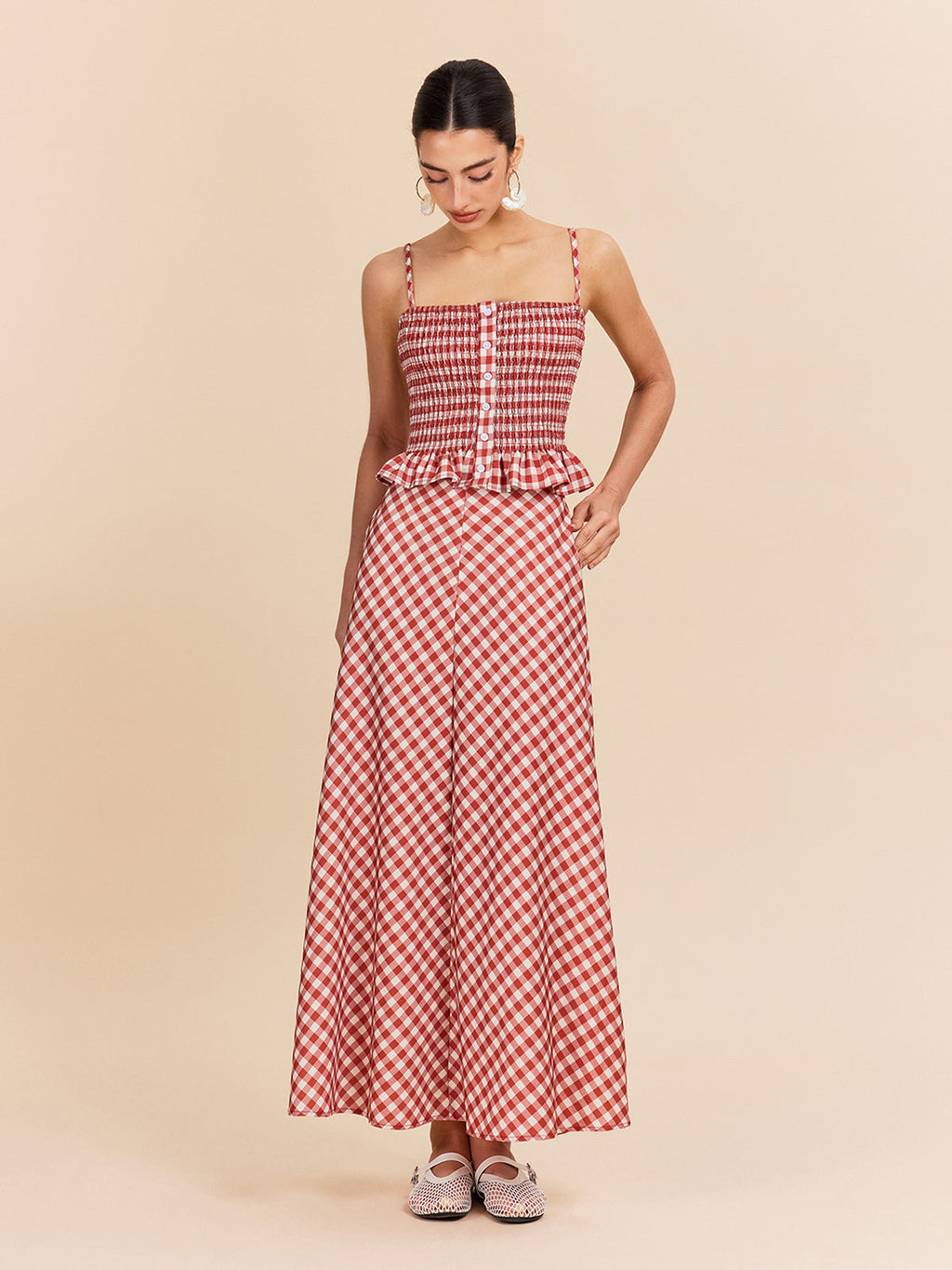 Check Pocket Maxi Skirt — Svelte Chic
