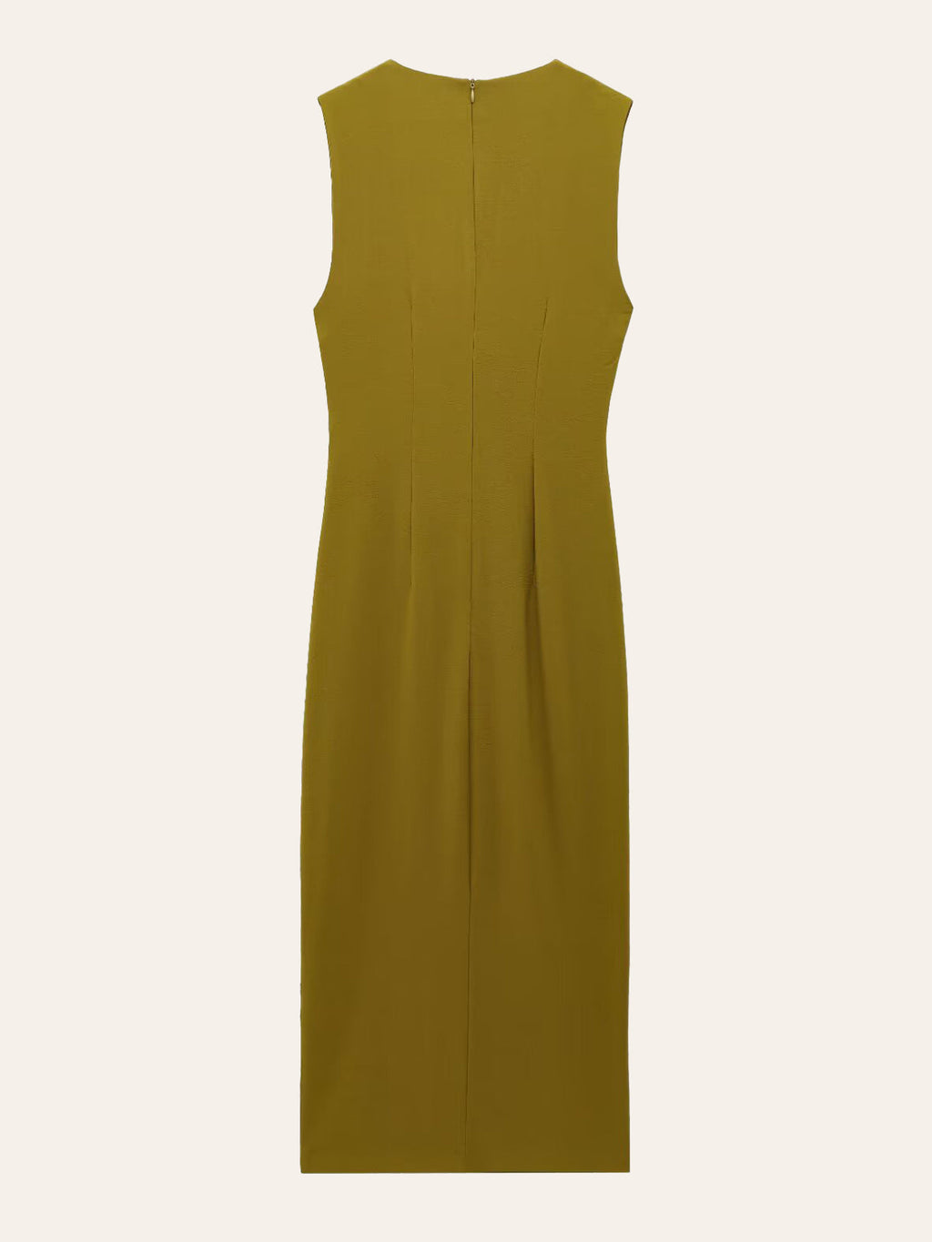 Metal Detail Shirred Waist Midi Dress — Svelte Chic