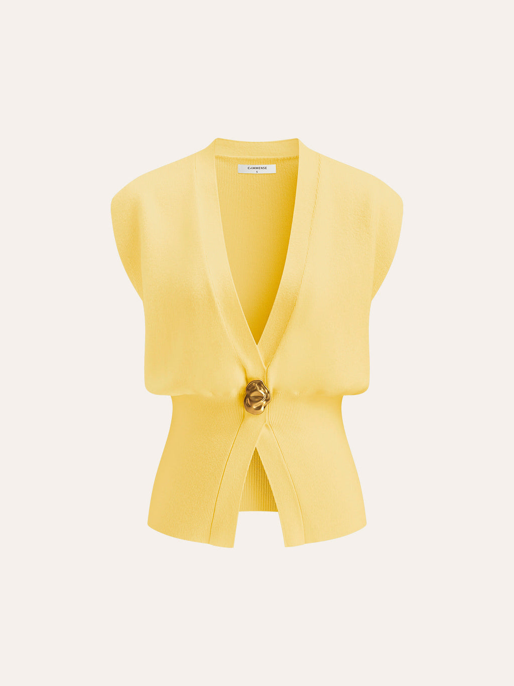 V-Neck Button Knit Vest — Svelte Chic