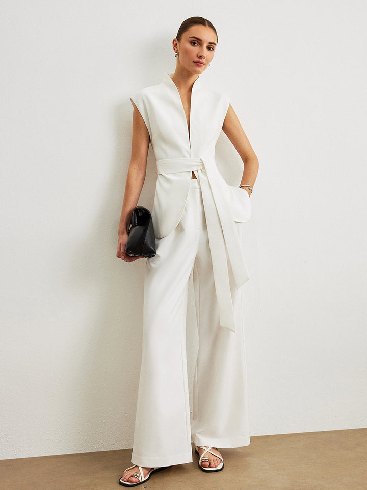 Şık Kemerli Peplum Üst ile Zahmetsiz Zarafet