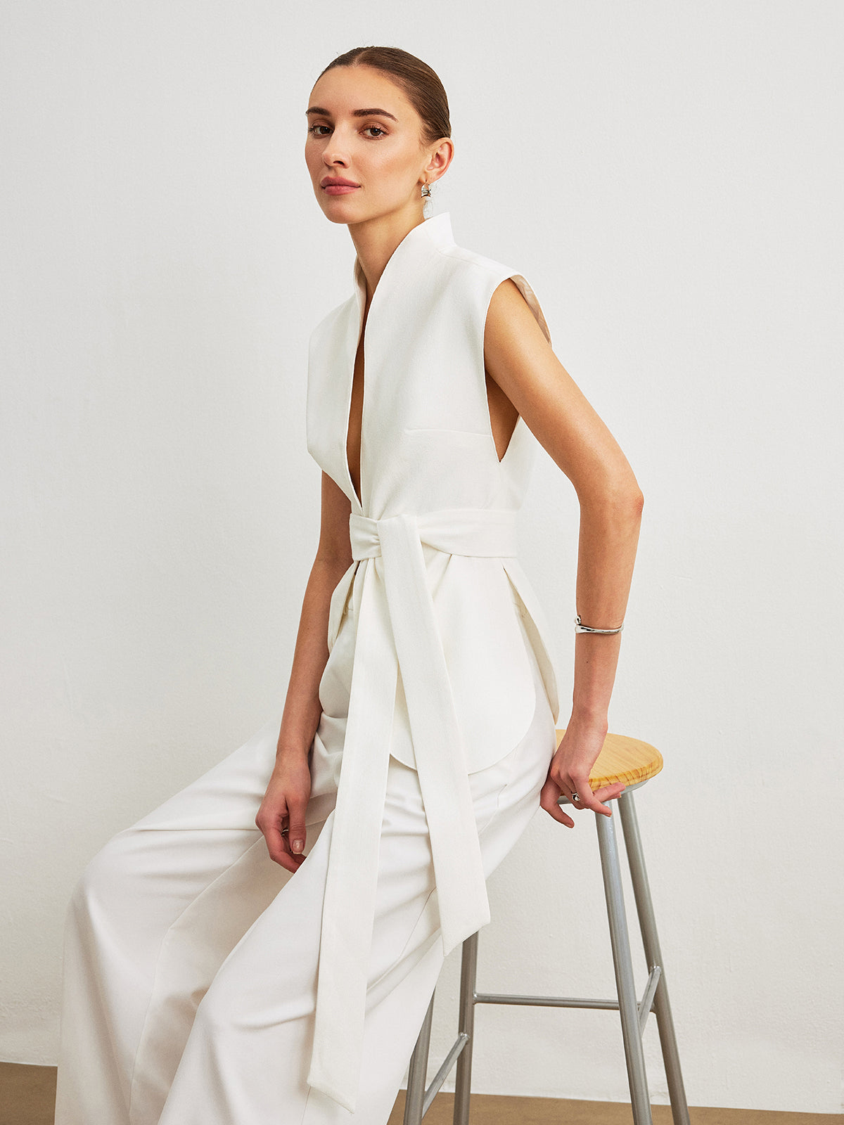 Belted Peplum Strapless Top — Svelte Chic