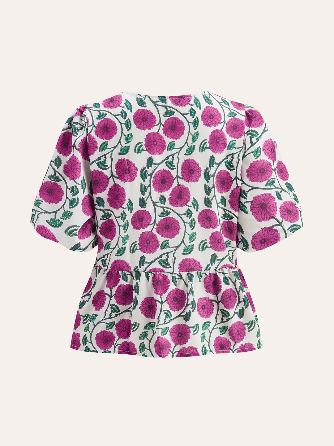 Şık Boho V-Yaka Şişme Kol Etek Takımı, Ayarlı Çekme İpi ile