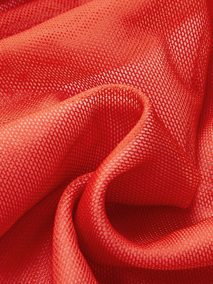 Şık Renk Bloklu Gradyan Askısız Kırışık File Elbise ile Şık Yırtmaç