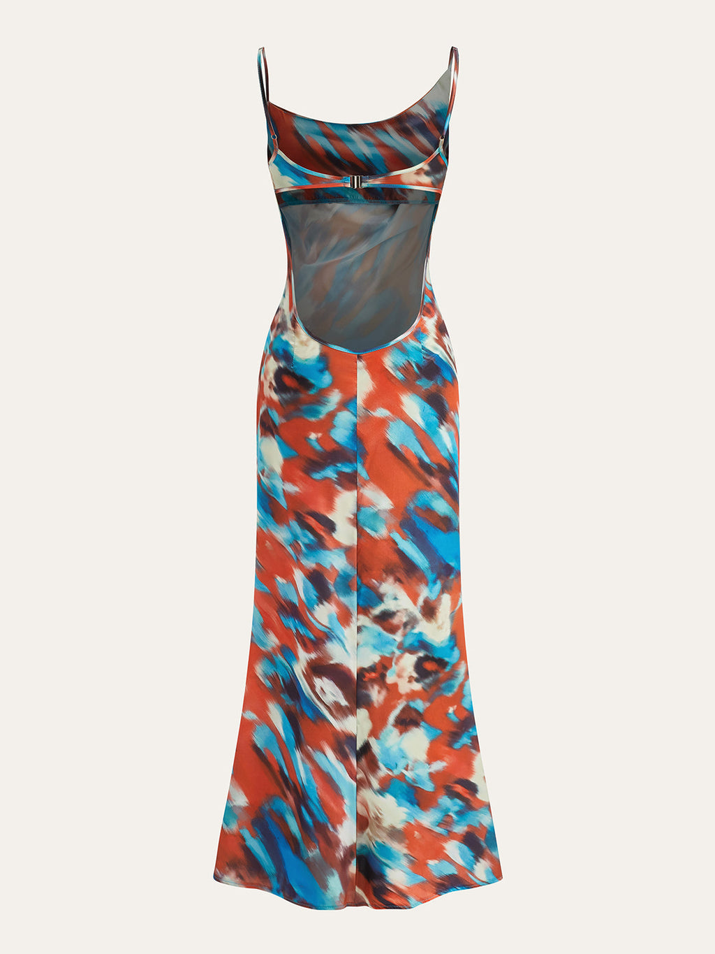 Asymmetric Backless Satin Maxi Dress — Svelte Chic