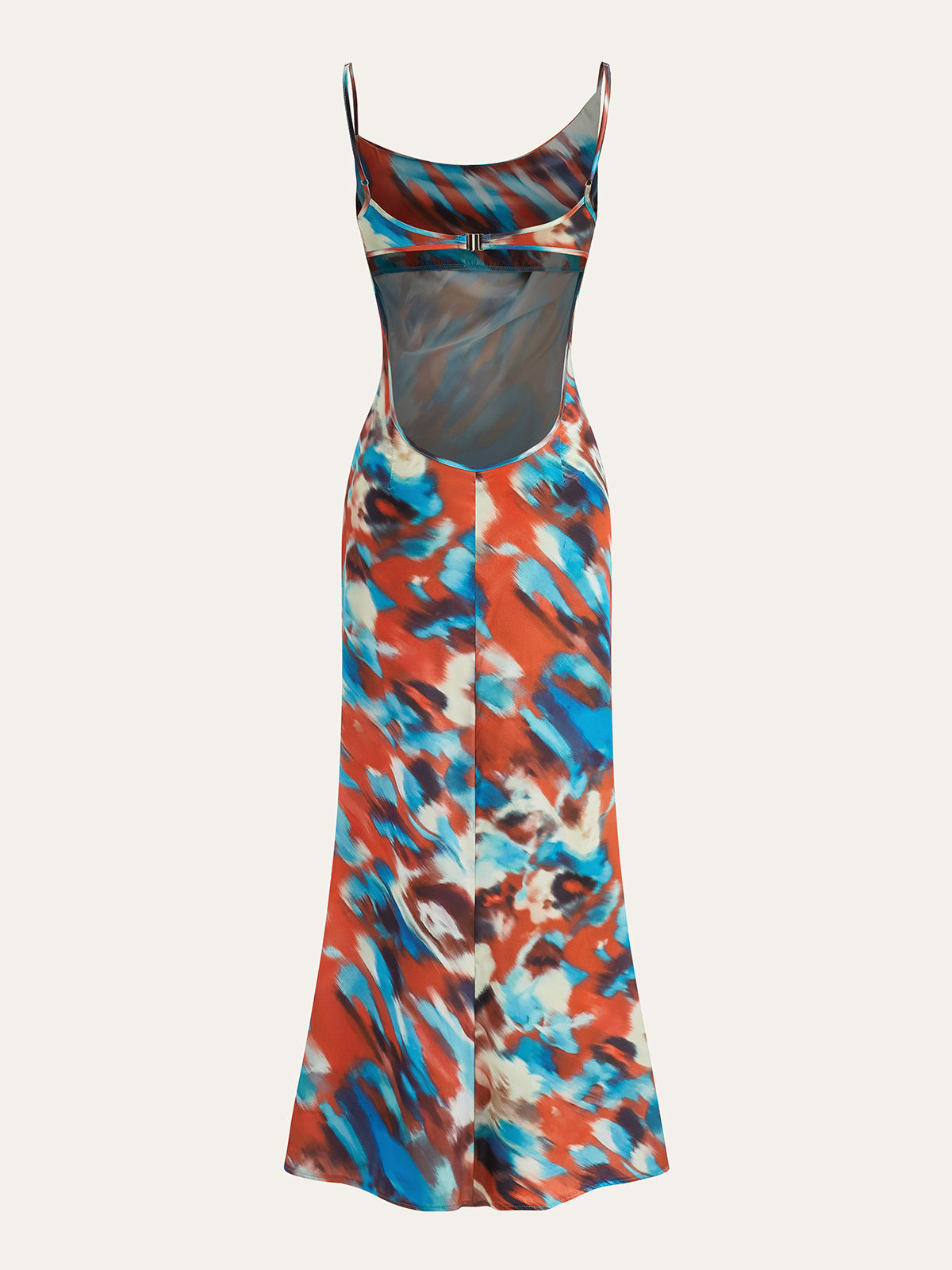 Asymmetric Backless Satin Maxi Dress — Svelte Chic