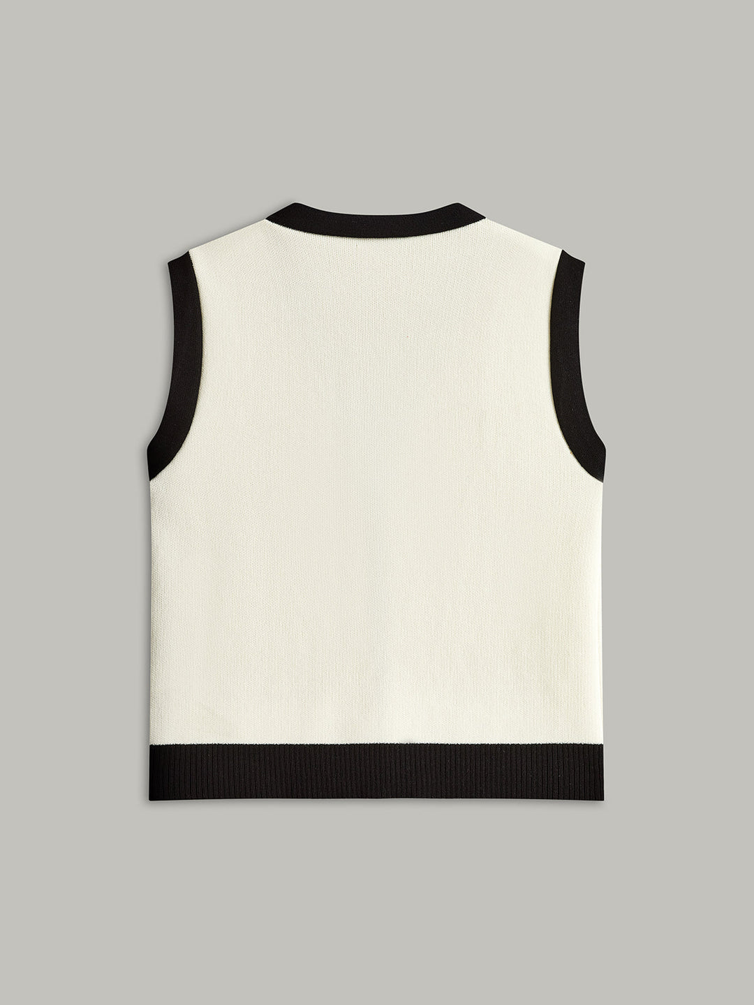 Şık Kontrast Kenar Düğme Aksesuarlı Cepli Süveter