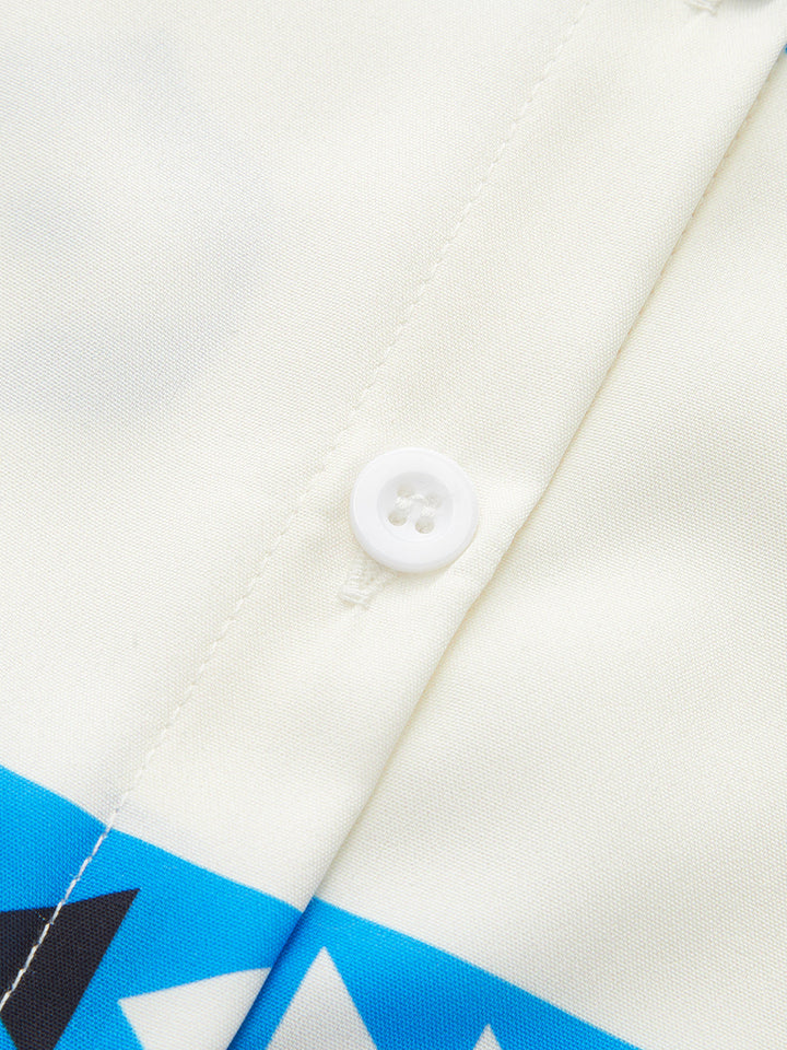 Şık Oversized Baskılı Yaka Takım Elbise Seti