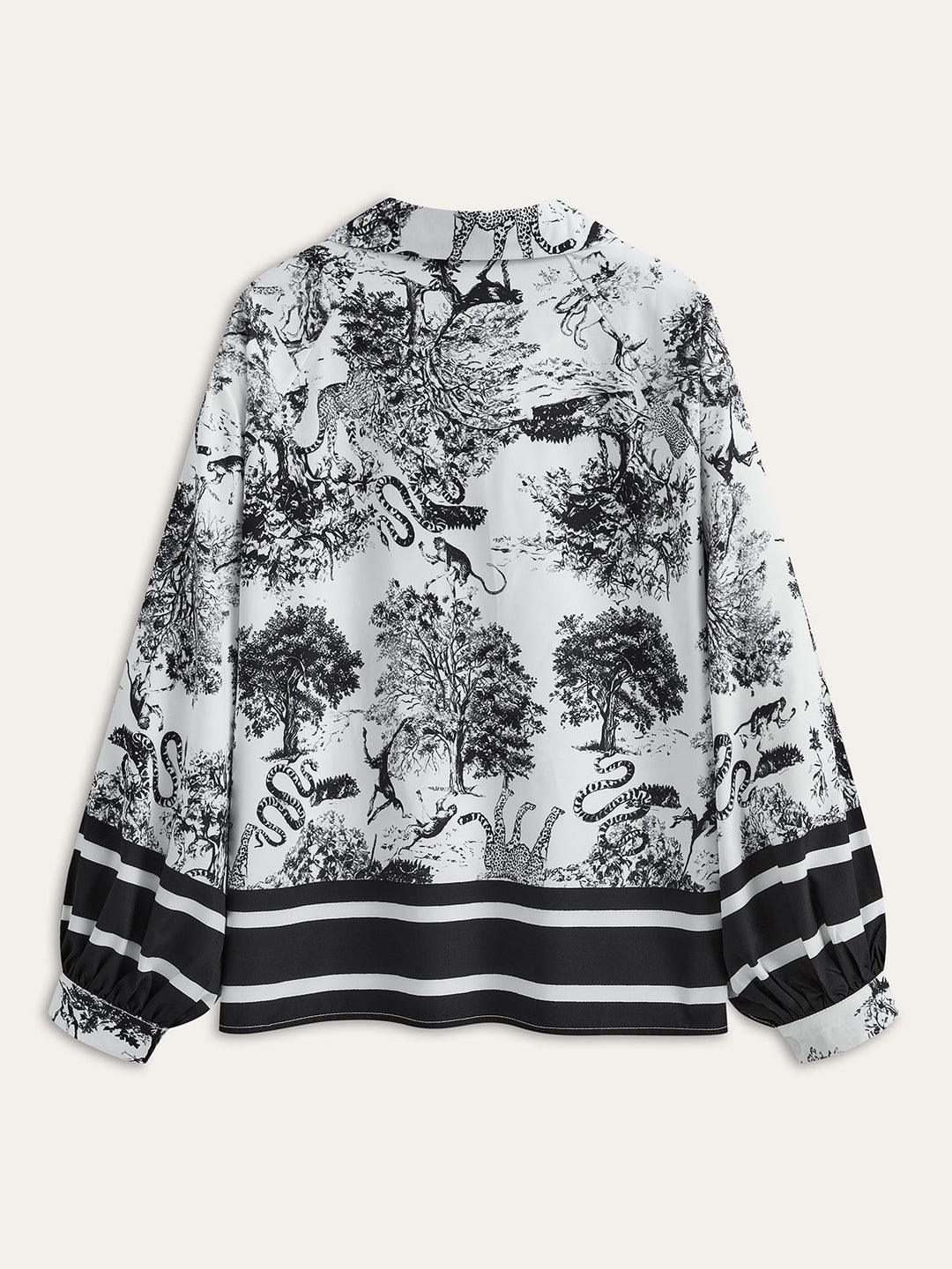 Şık Çizgili Kenarlı Baskılı Pantolon Takımı