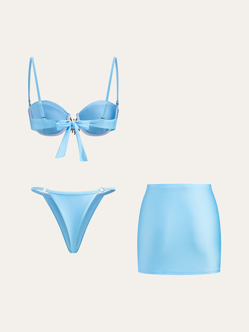 Charm Soleil Bikini Set with Pareo Skirt — Svelte Chic