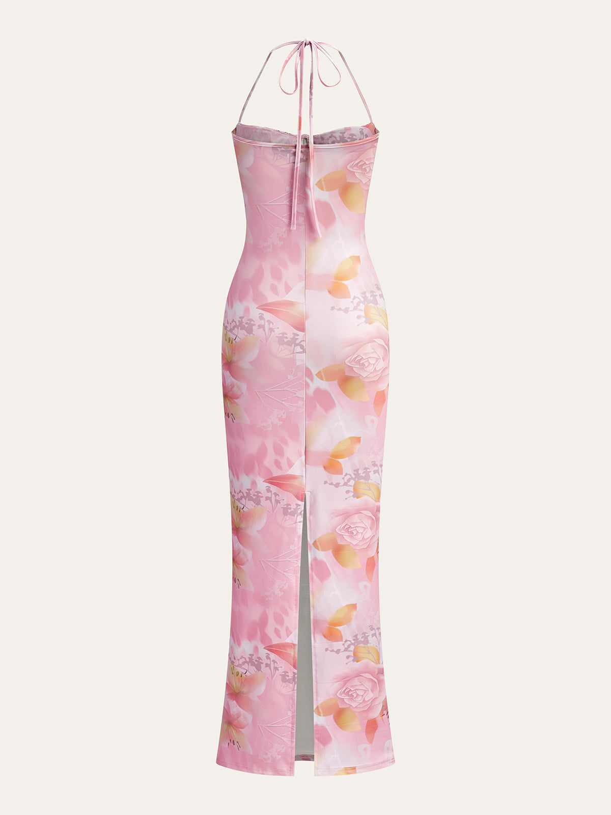 Floral Halter Corset Maxi Dress — Svelte Chic