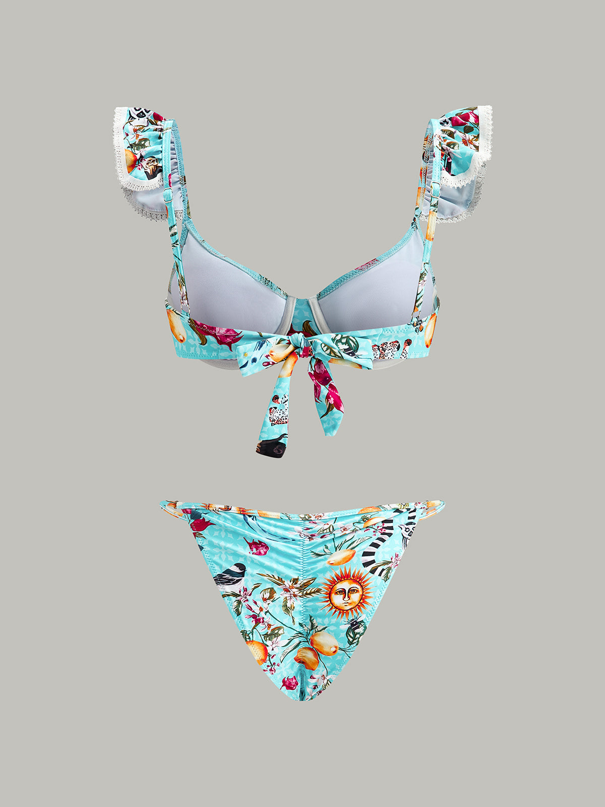 Floral Bikini Set with Cover Up Skirt — Svelte Chic