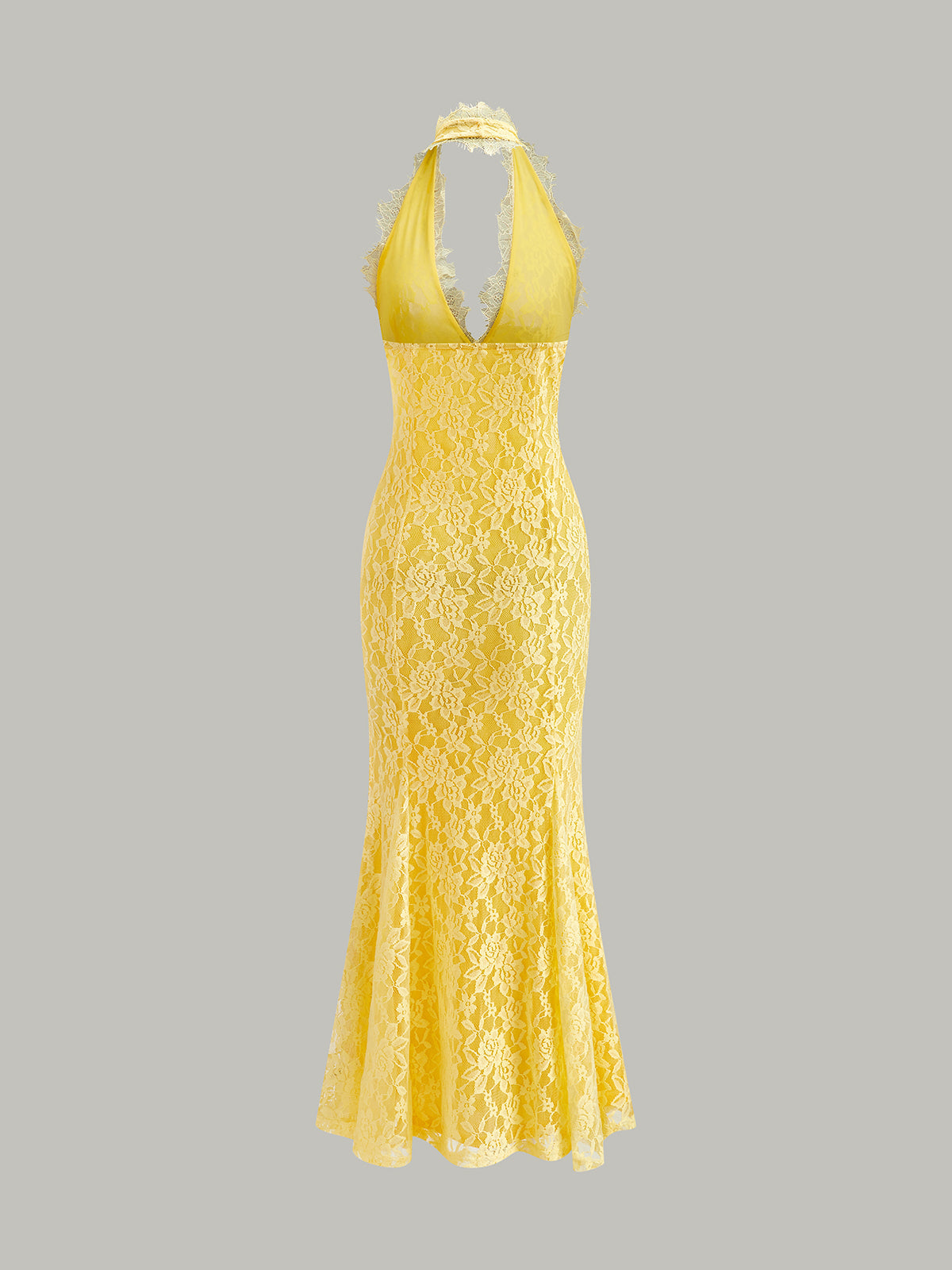 Soline Lace Halter Maxi Dress — Svelte Chic