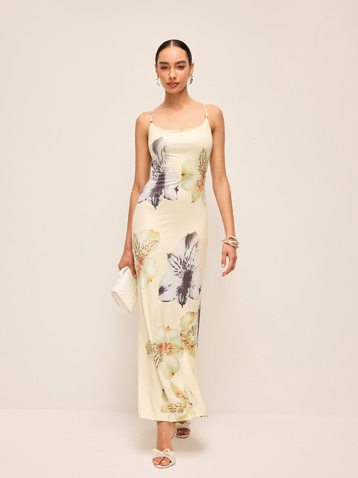 Floral Backless Cami Maxi Dress — Svelte Chic
