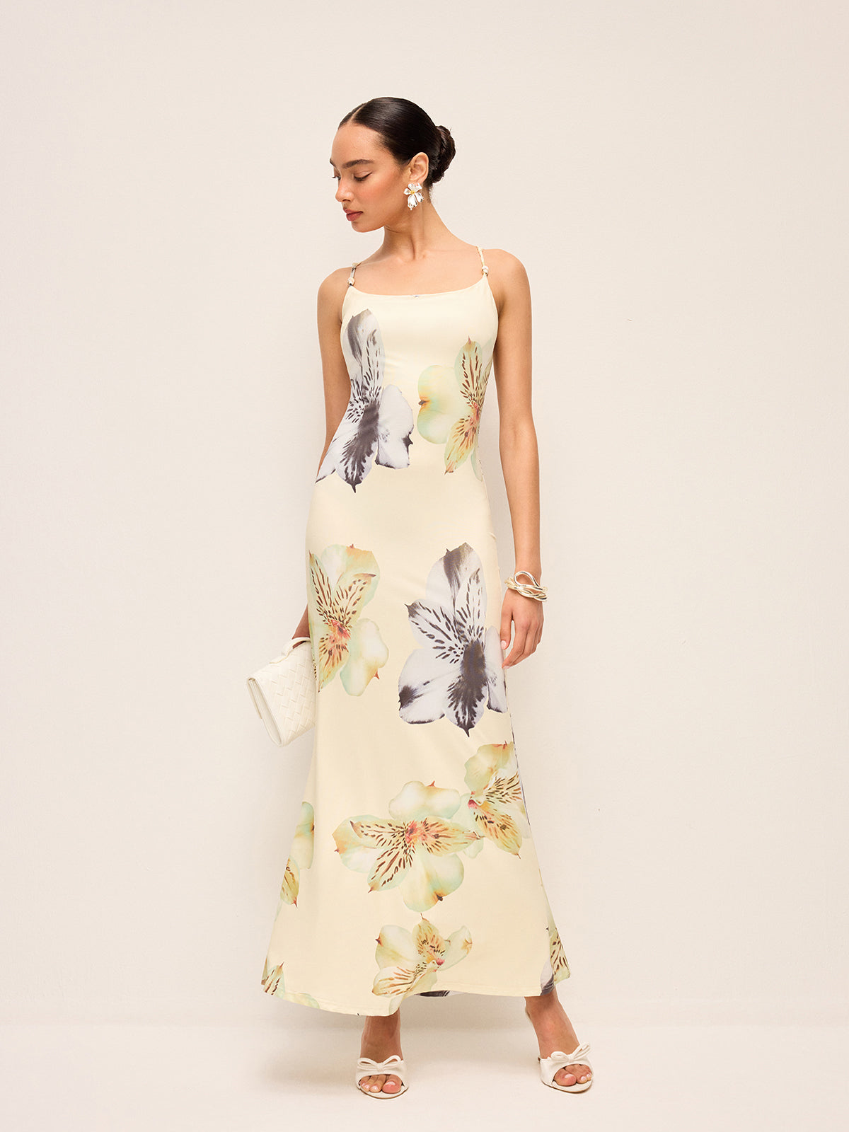 Floral Backless Cami Maxi Dress — Svelte Chic