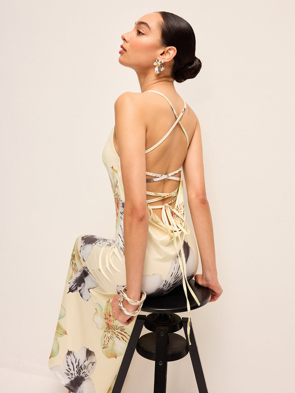 Floral Backless Cami Maxi Dress — Svelte Chic