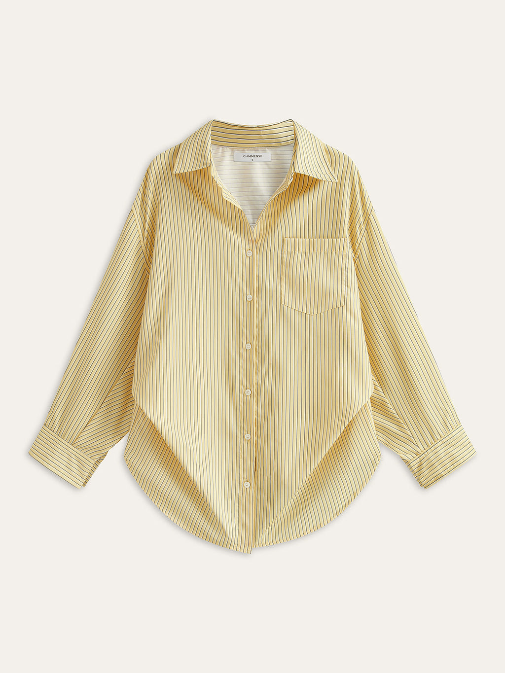 Striped Pocket Shirt in Yellow — Svelte Chic