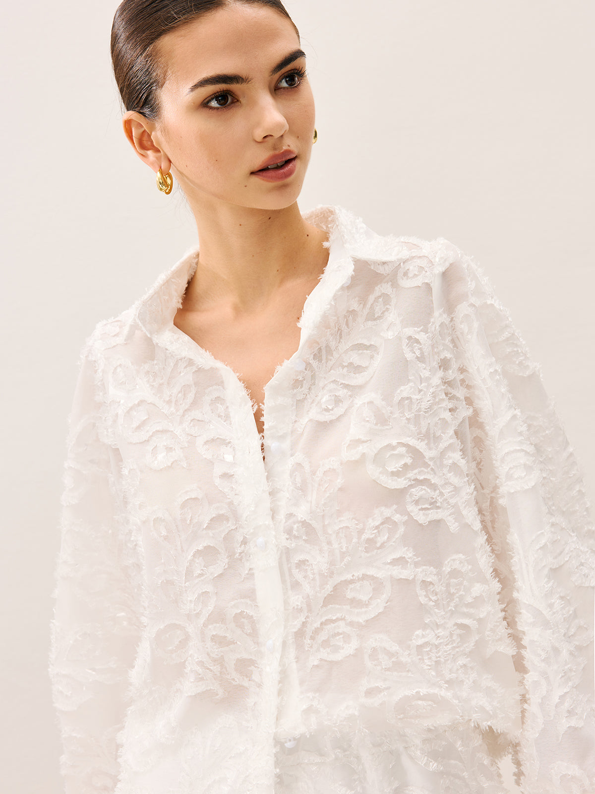 Semi-Sheer Embroidered Pleated Skirt Set — Svelte Chic