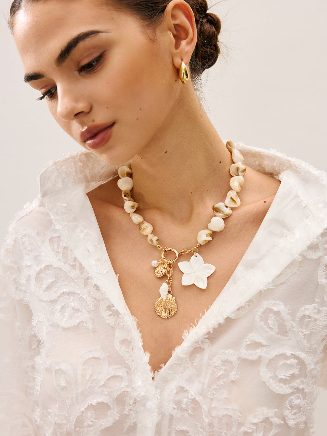 Altın Kabuk Boncuk Kolye Ucu